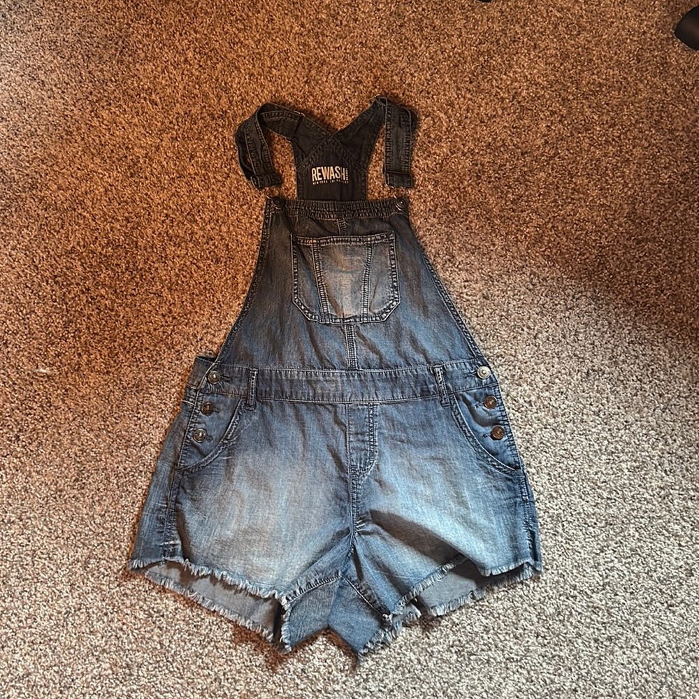 Denim Overall Shorts